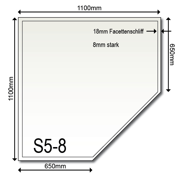 Glasbodenplatte 8 mm Klarglas