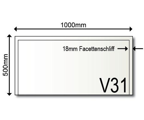 Vorlegeplatte V31 1000 x 500 x 6mm