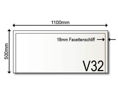 Vorlegeplatte V32 1100 x 500 x 6mm