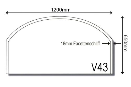 Vorlegeplatte V43 1200 x 650 x 6mm