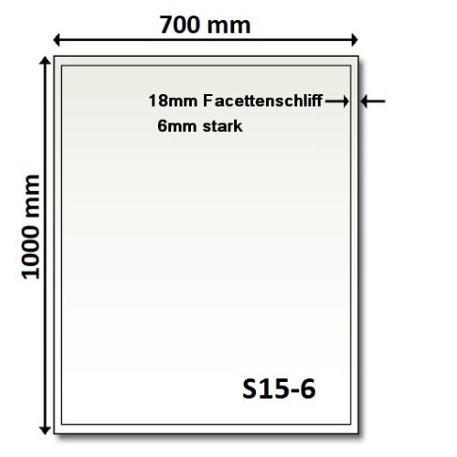 Glasbodenplatte Kamin S15-6 700 x 1000 mm