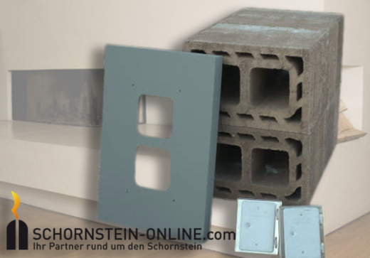 5,5 Meter Hausschornstein Komplettpaket HS 2x20/20