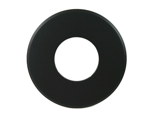 Rauchrohr schwarz DN 150 mm Wandrosette 70 mm Ring