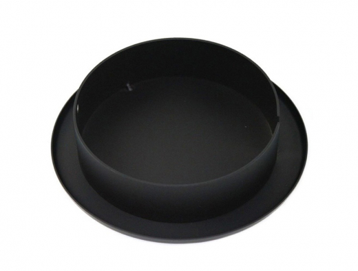 Rauchrohr DN 160 mm Blinddeckel für Wandfutter schwarz
