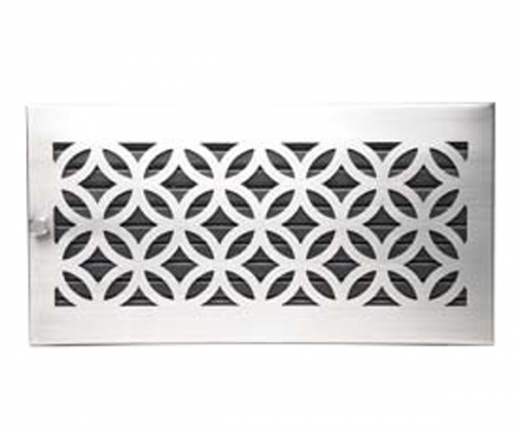 CB-Tec Warmluftgitter &quote;design&quote; D1 Edelstahl-matt 45 x 23 cm