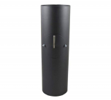 Rauchrohr grau DN 150 mm LE 1000 mm Drosselklappe und Tür