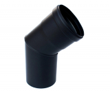 Pelletrohr DN 80 mm Winkel 45° schwarz