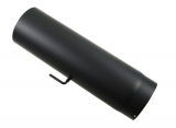 Rauchrohr schwarz DN 130 mm LE 500 mm mit Drosselklappe