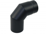 Rauchrohr schwarz DN 120 mm Winkel 90° starr