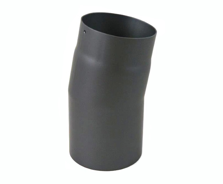 Ofenrohr 250mm Länge 120mm Durchmesser - Grau Stahlblech | Für Kaminöfen CE-zertifiziert