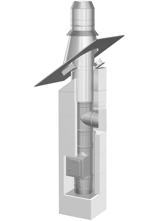 DN 250 Leichtbauschacht mit Edelstahleinsatzrohr für ...