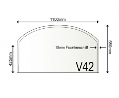 Vorlegeplatte V42 1100 x 650 x 6mm