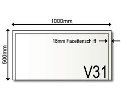 Vorlegeplatte V31 1000 x 500 x 6 mm