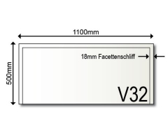 Vorlegeplatte V32 1100 x 500 x 6 mm