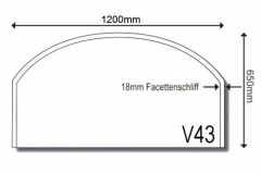 Vorlegeplatte V43 1200 x 650 mm