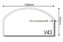 Vorlegeplatte V43 1200 x 650 x 6mm