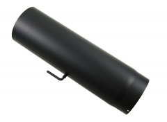 Rauchrohr schwarz DN 180 mm LE 1000 mm mit Drosselklappe
