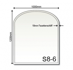 Glasbodenplatte Kamin S8 1200 x 1000 x 6 mm