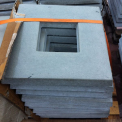 Abdeckplatte aus Beton mit Wassernase 16x16cm Außschnitt