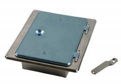 Jeremias Kamintür mit 60 mm Stutzen aus Edelstahl