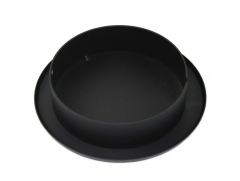 Rauchrohr DN 160 mm Blinddeckel für Wandfutter schwarz