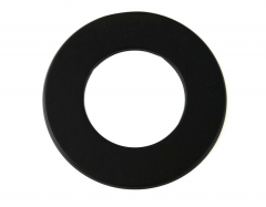 Rauchrohr schwarz DN 120 mm Wandrosette 50 mm Ring