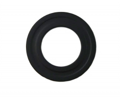Pelletrohr DN 100 mm Wandrosette in schwarz