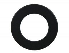 Rauchrohr schwarz DN 200 mm Wandrosette 50 mm Ring